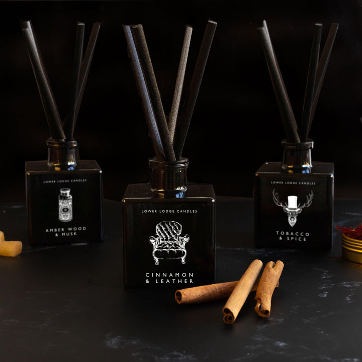 Tobacco & Spice Scented Reed Diffuser - Reed Diffuser - Lower Lodge Candles