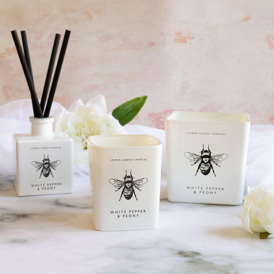 White Pepper & Peony Deluxe Scented Candle