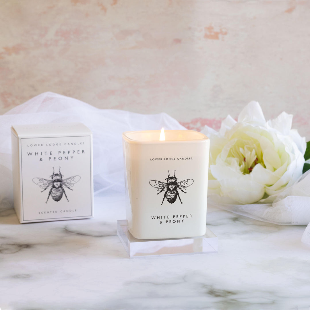 White Pepper & Peony Home Scented Candle