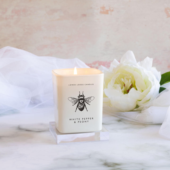 White Pepper & Peony Home Scented Candle