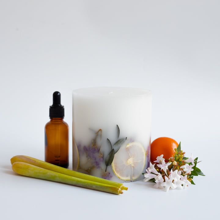 Lemongrass and Verbena Medium Scented Botanical Candle