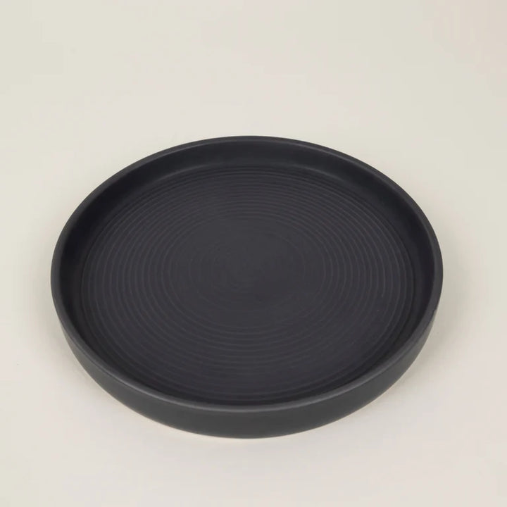 Charcoal Candle Plate Large