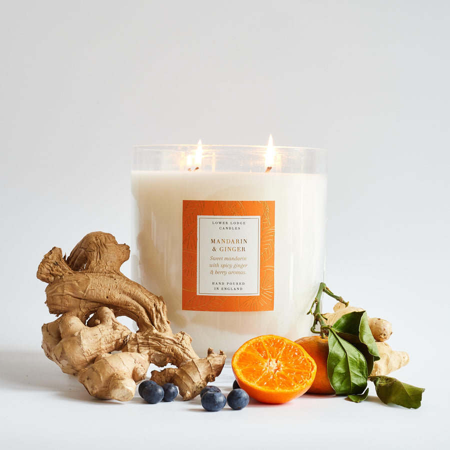 Mandarin & Ginger 2kg Luxury Scented Candle - 2kg - Lower Lodge Candles