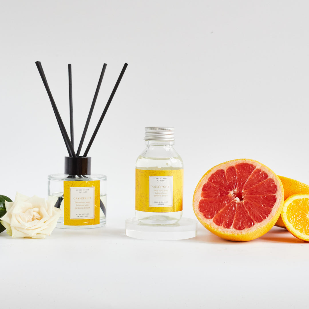 Grapefruit Scented Reed Diffuser Refill – Lower Lodge Candles