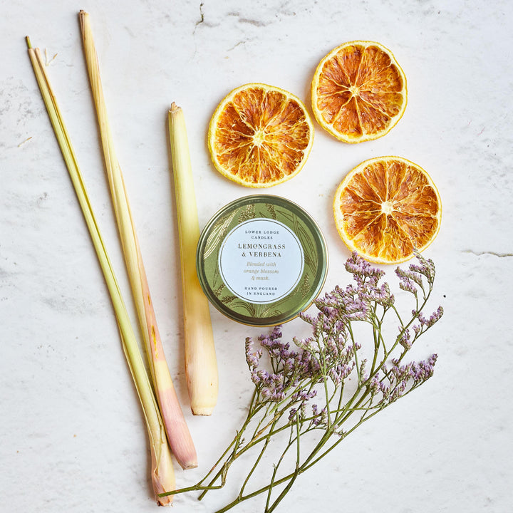 Lemongrass & Verbena Scented Tin Candle