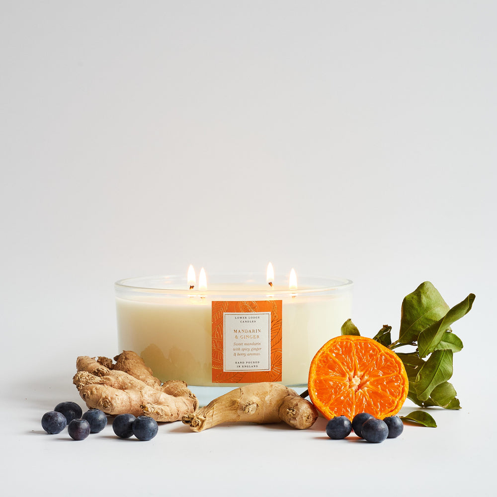 Mandarin & Ginger 740g Luxury Scented Candle - Luxury Candle - Lower Lodge Candles