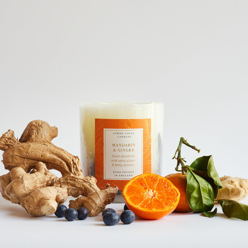Mandarin & Ginger Medium Scented Botanical Candle - Botanical Candle - Lower Lodge Candles
