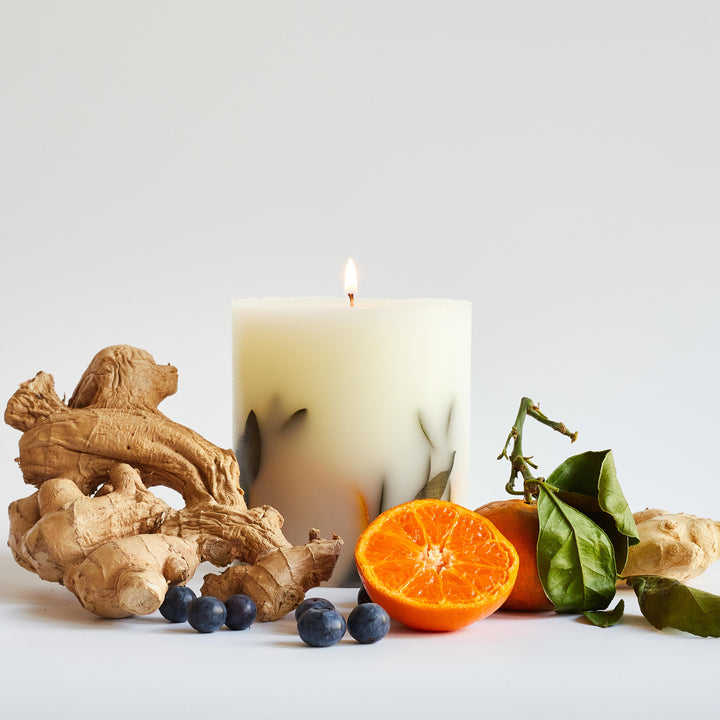 Mandarin & Ginger Medium Scented Botanical Candle - Botanical Candle - Lower Lodge Candles