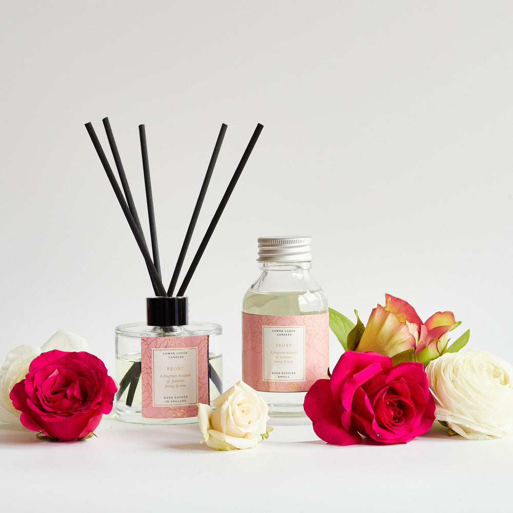 Peony Scented Reed Diffuser Refill - Reed Diffuser - Lower Lodge Candles