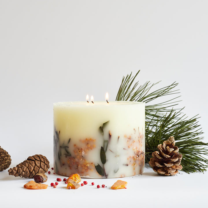 Pine & Pink Pepper Large Scented Botanical Candle - Botanical Candle - Lower Lodge Candles