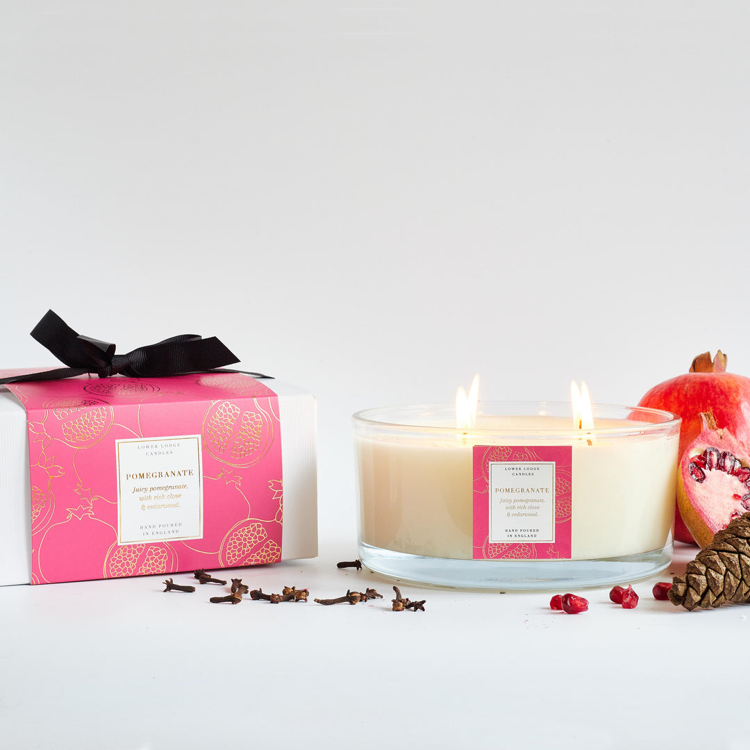 Pomegranate 740g Luxury Scented Candle - Luxury Candle - Lower Lodge Candles