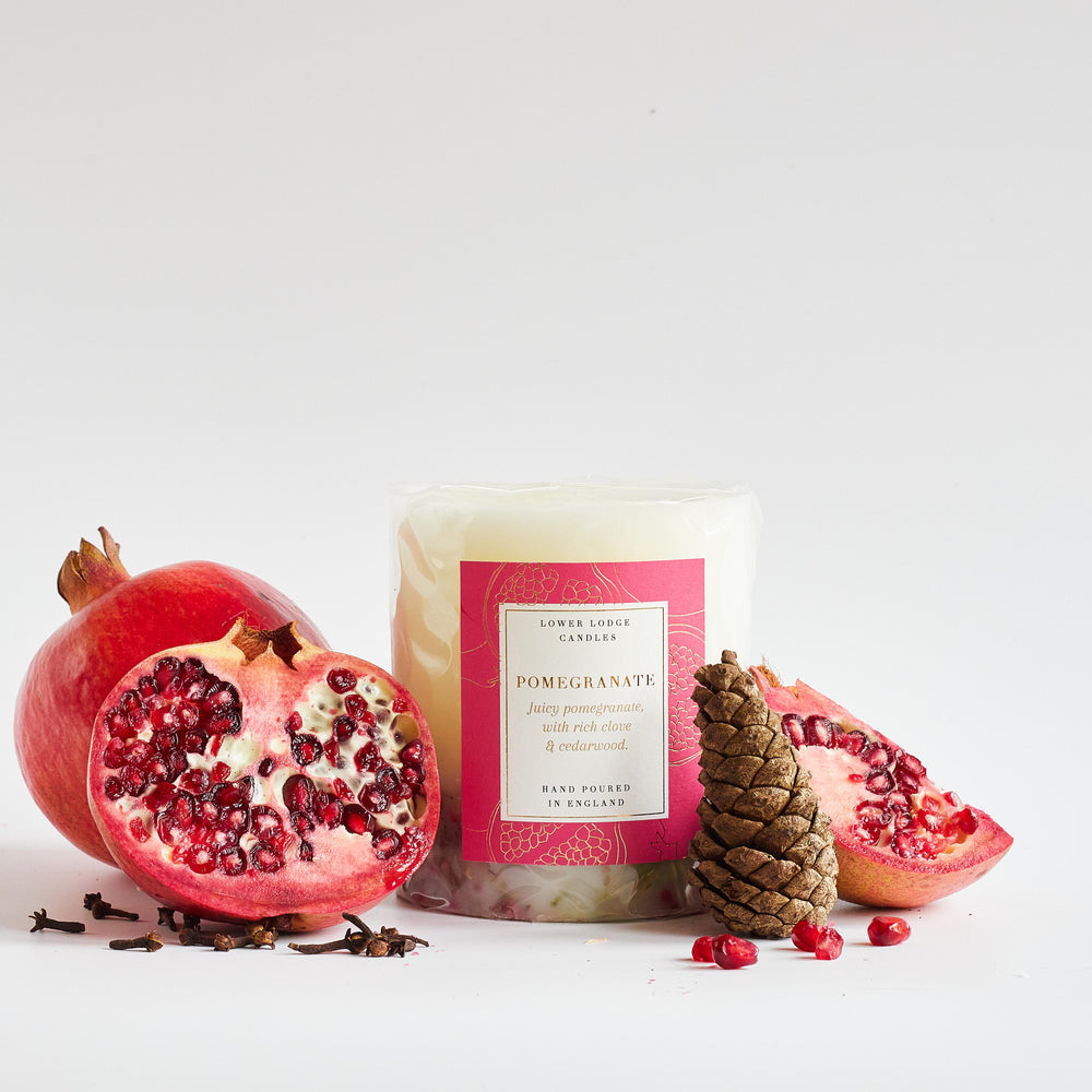 Pomegranate Medium Scented Botanical Candle - Botanical Candle - Lower Lodge Candles
