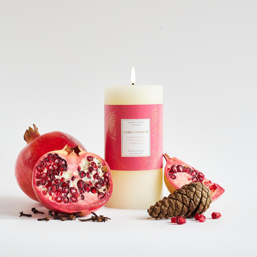 Pomegranate Scented Pillar Candle - Pillars - Lower Lodge Candles