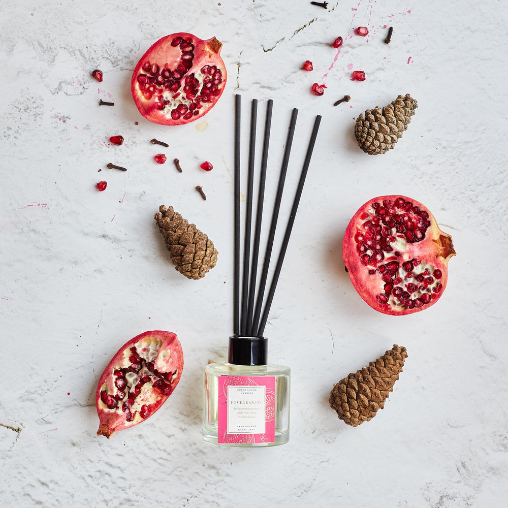 Pomegranate Scented Reed Diffuser - Reed Diffuser - Lower Lodge Candles