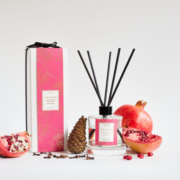 Pomegranate Scented Reed Diffuser - Reed Diffuser - Lower Lodge Candles