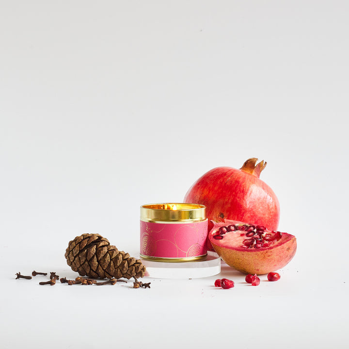 Pomegranate Scented Tin Candle
