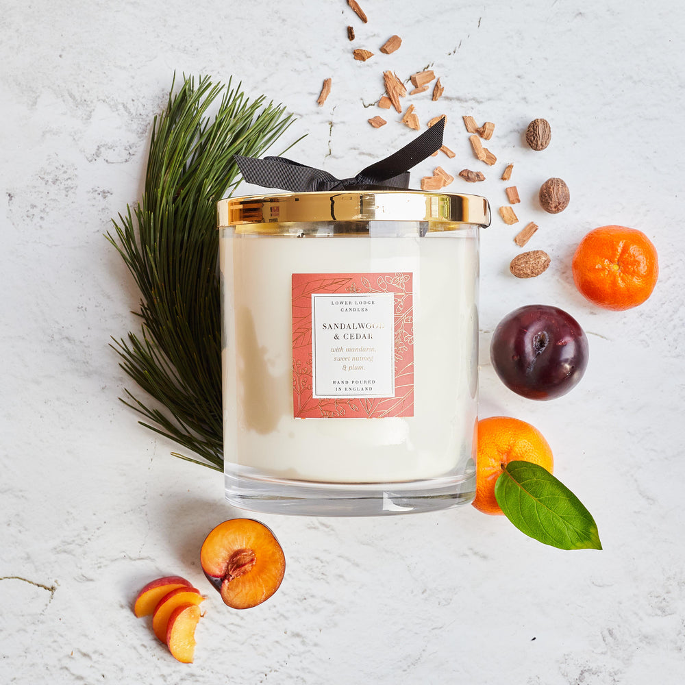 Sandalwood & Cedar 2kg Luxury Scented Candle -  - Lower Lodge Candles