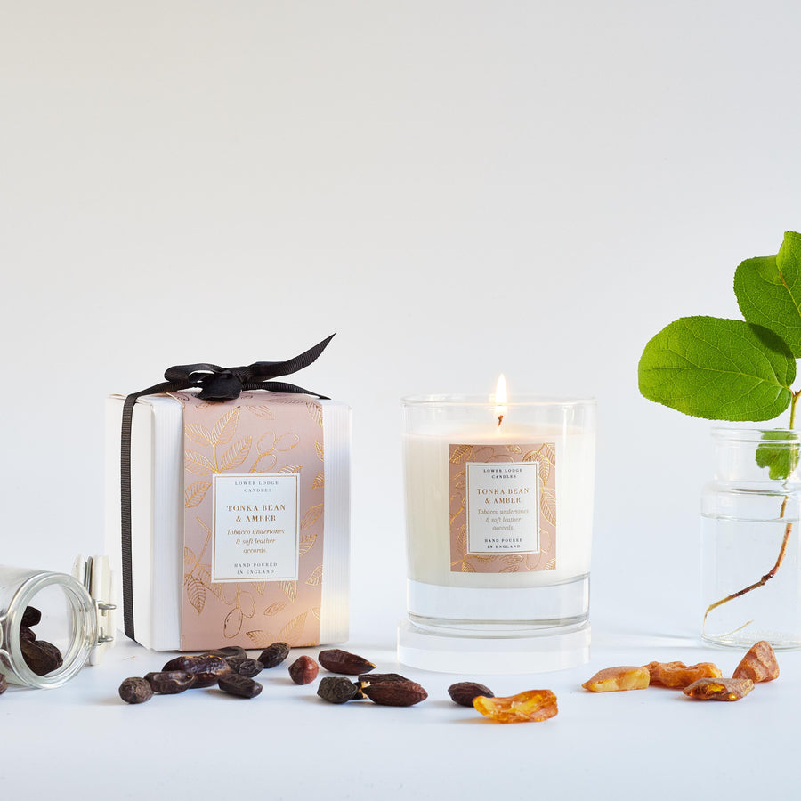 Tonka Bean & Amber Home Scented Candle - Home Candle - Lower Lodge Candles