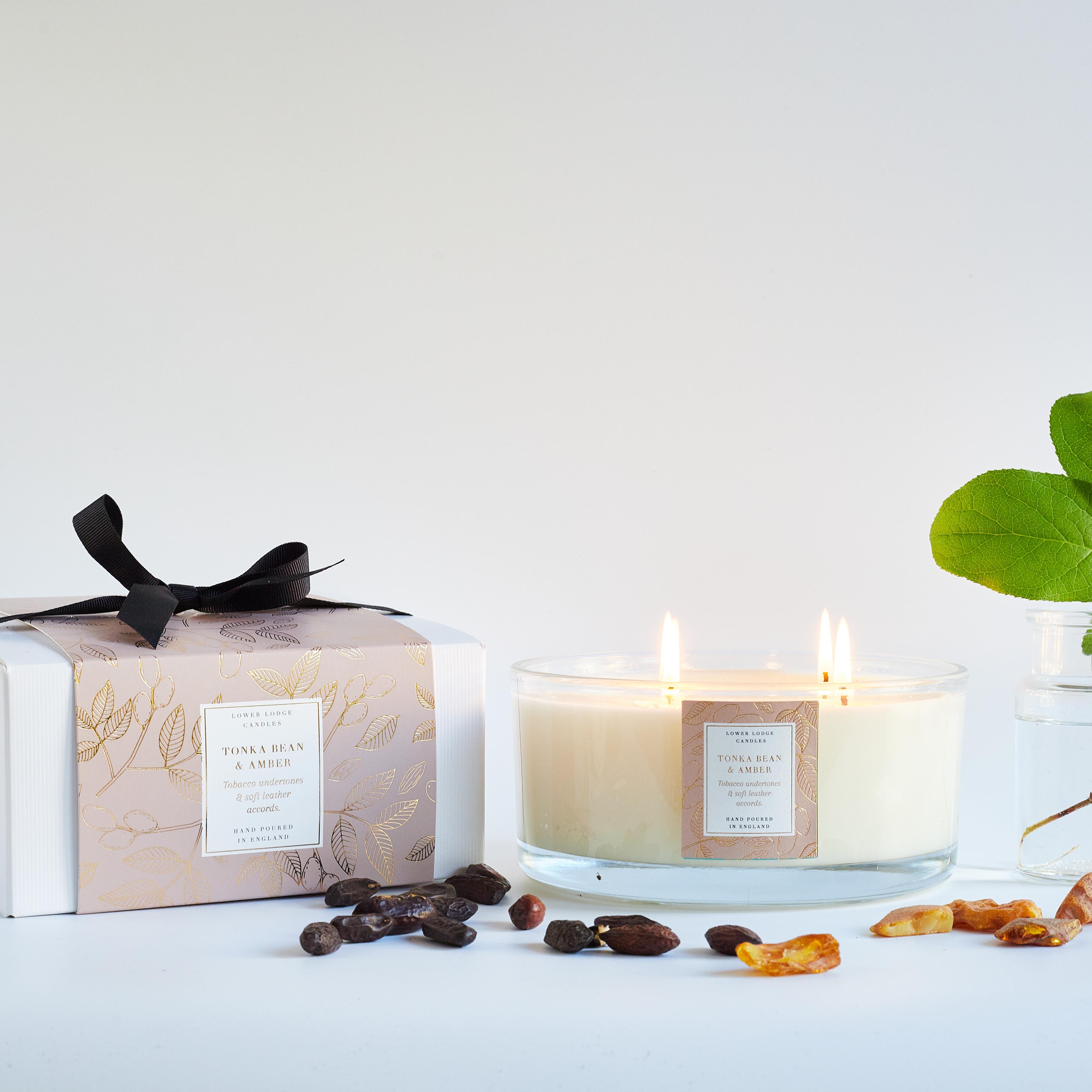 Tonka Bean & Amber Luxury Scented Candle – Lower Lodge Candles