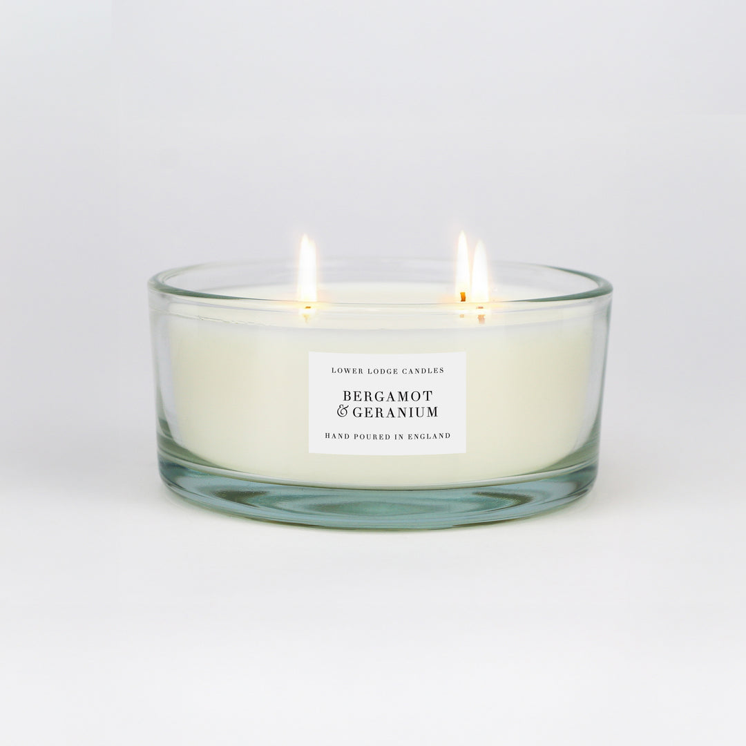 Bergamot and Geranium 4 Wick Scented Candle