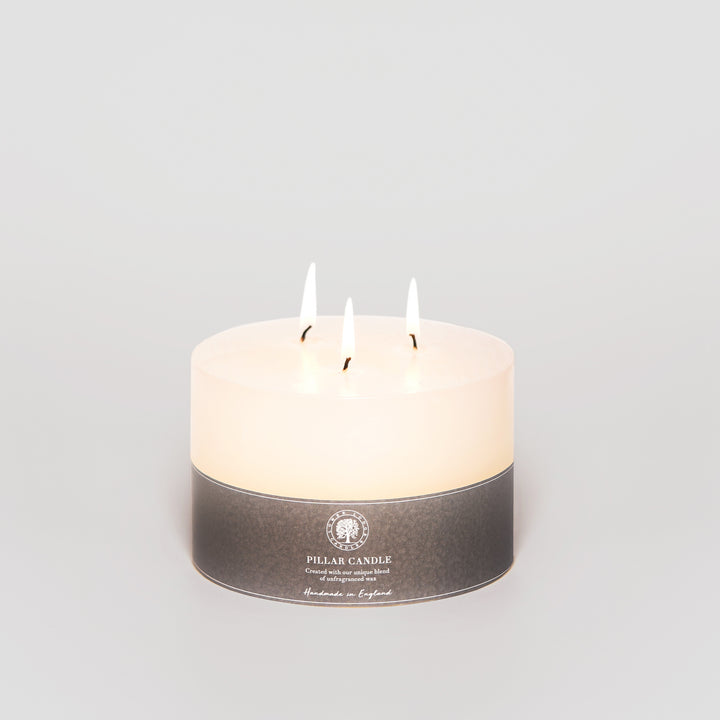 Multi wick unscented pillar candle