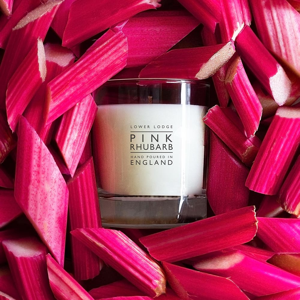 Luxury Scented Candles - Pink Rhubarb Scented Candle – Lower Lodge