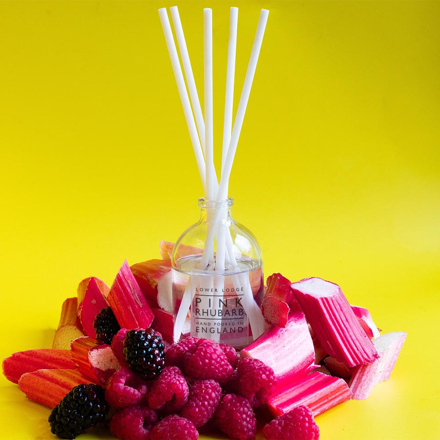 Pink Rhubarb Scented Reed Diffuser - Essentials - Lower Lodge Candles