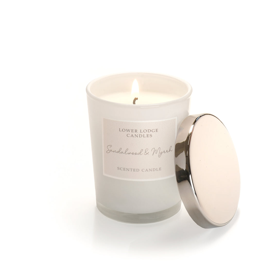 Sandalwood and Myrhh Scented Votive Candle