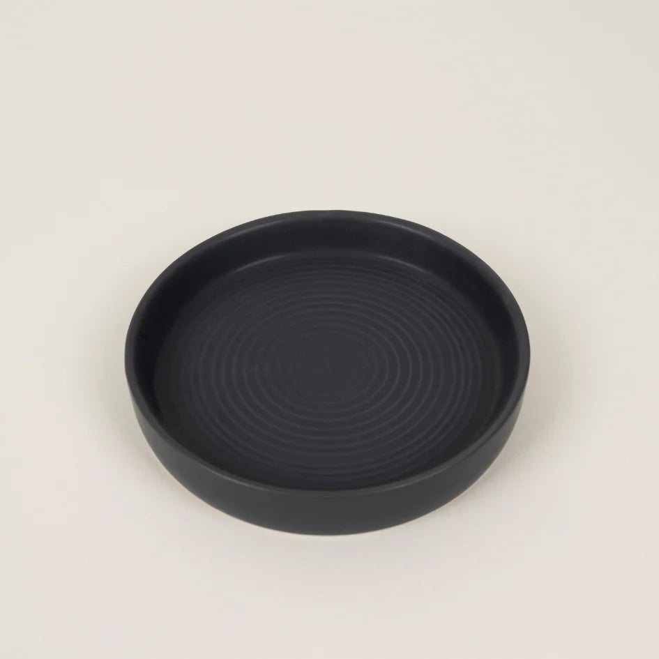 Charcoal Candle Plate Small