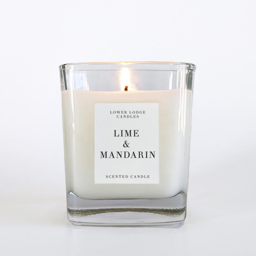 lime & mandarin home scented candle