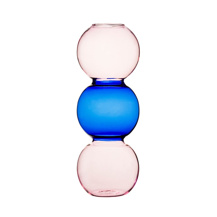 Sass & Belle Triple Bubble Vase - Blue & Pink