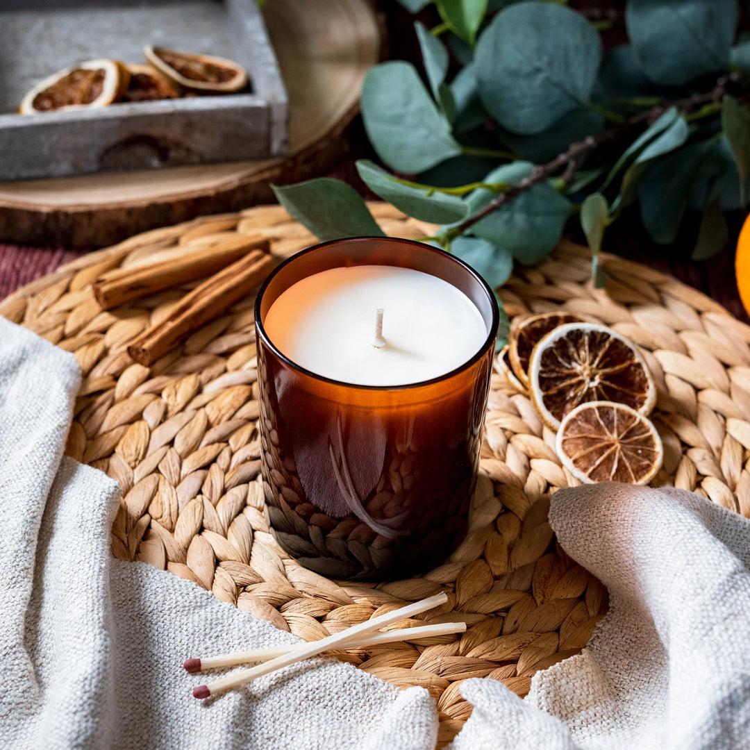 White Label - 30cl Lotti Candle Glass - External Amber