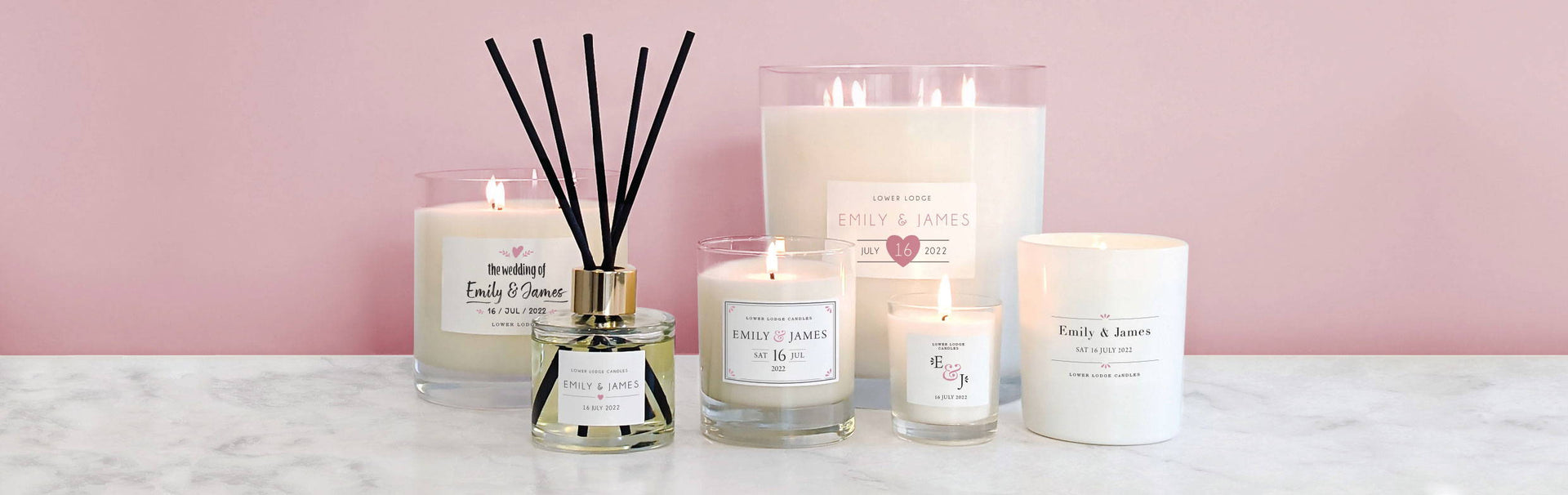 Personalised Wedding Candles Candles for Wedding Ceremony Lower