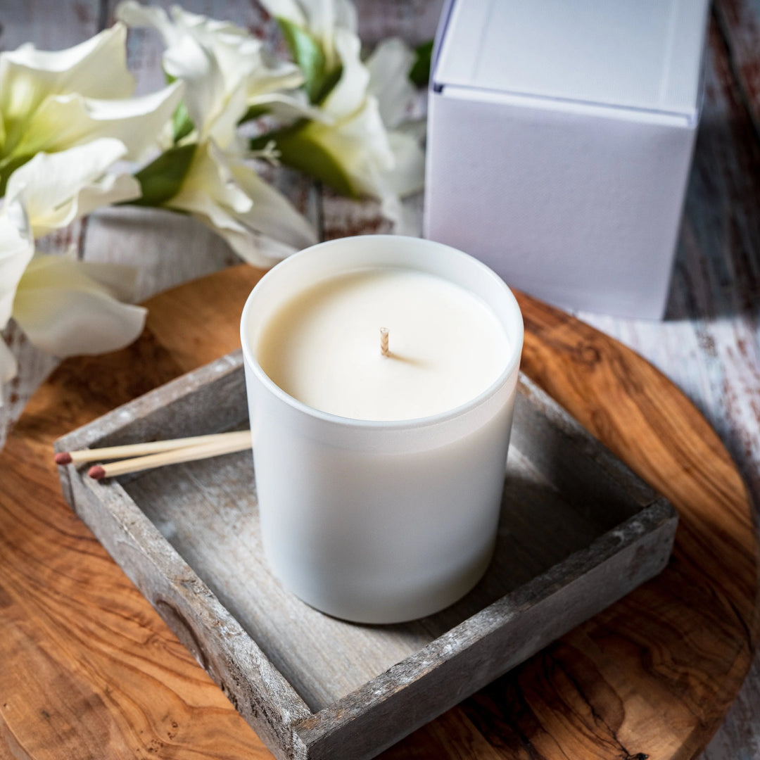 White Label - 30cl Lotti Candle Glass - External Matt White