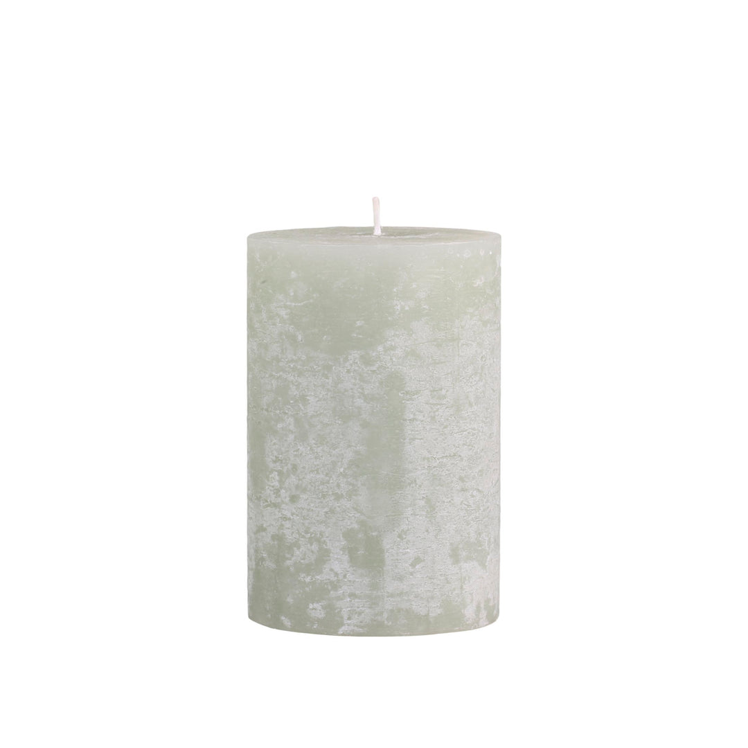 Large Light Green Rustic Pillar Candle - 90 Hours - Pillar Candle - Lower Lodge Candles