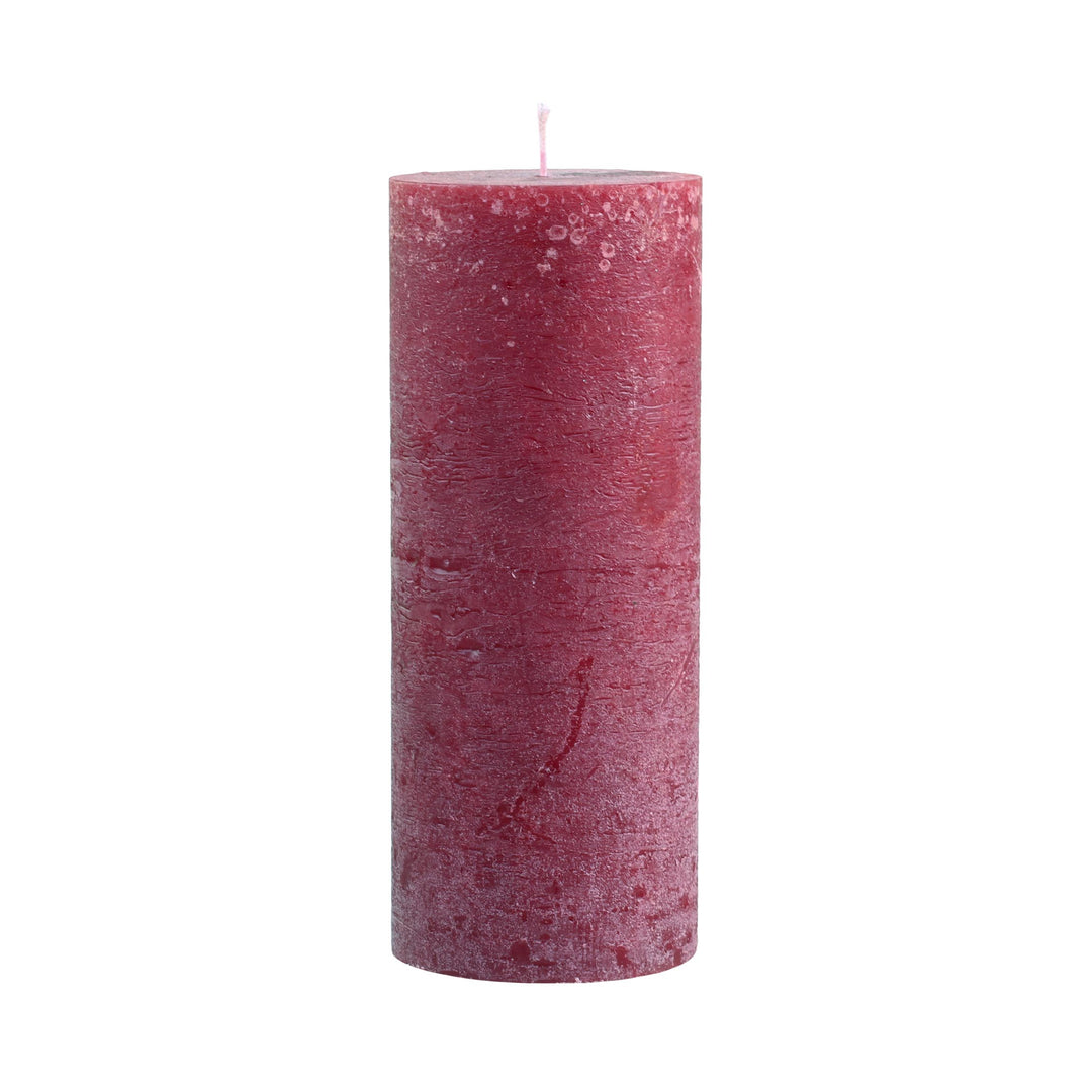Extra Large Red Rustic Pillar Candle - 150 Hours - Pillar Candle - Lower Lodge Candles