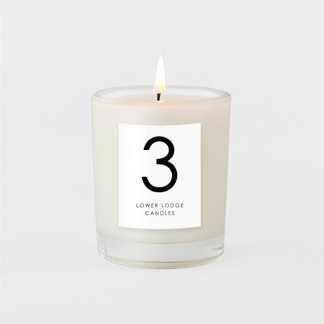 Number 3 Candle