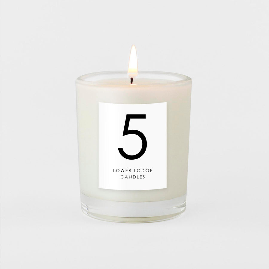 Scented Number Candles - 5 - Votive - Lower Lodge Candles