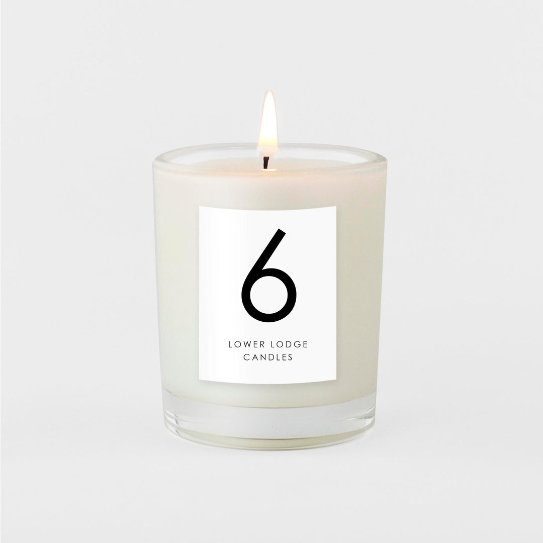 Number 6 Candle