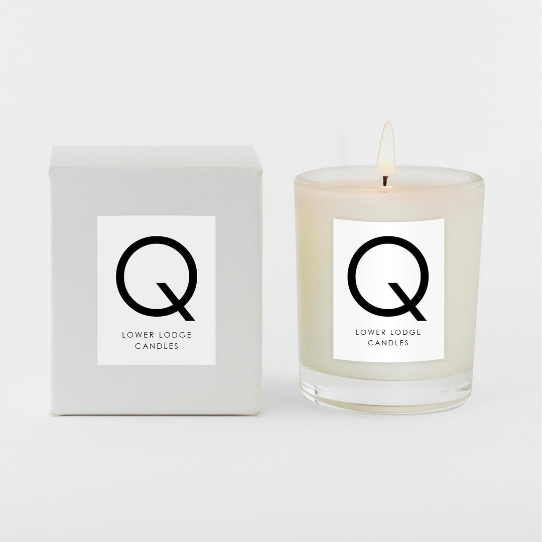 Q initial scented candle