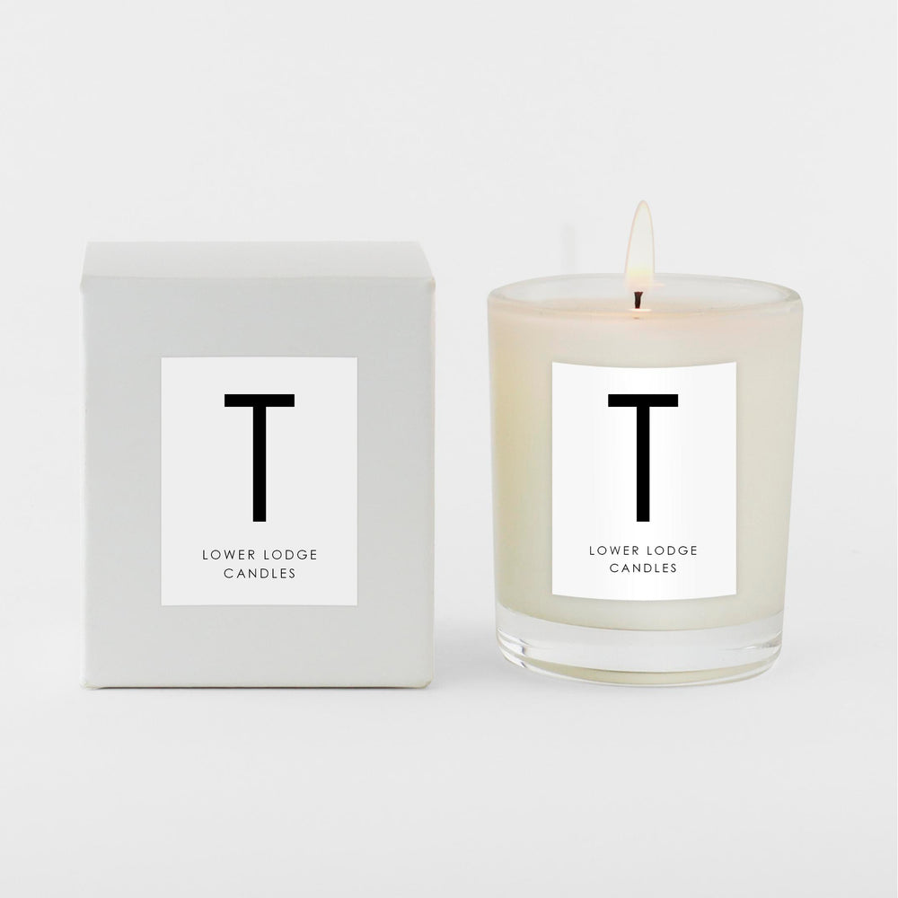 T initial scented candle