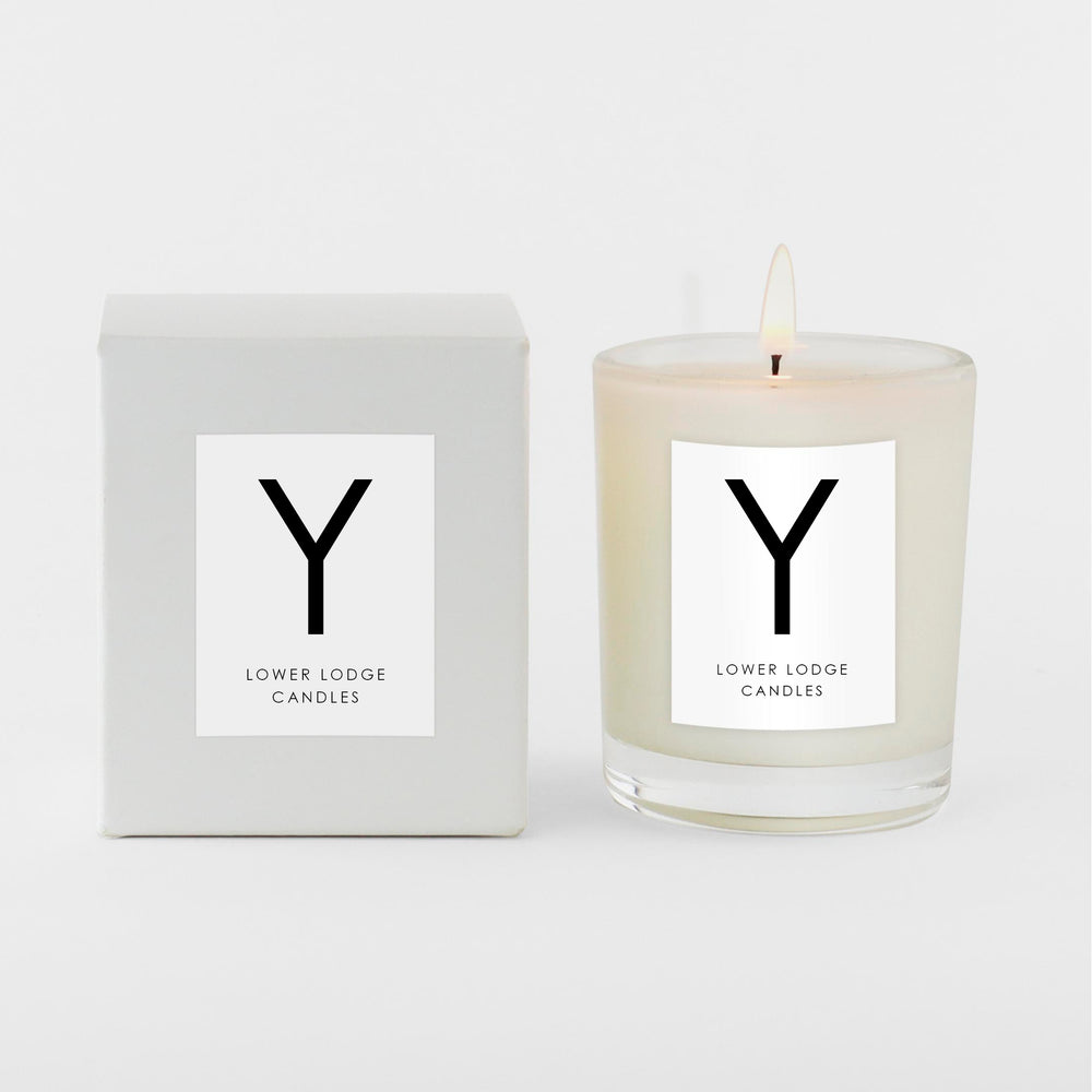 Y initial scented candle