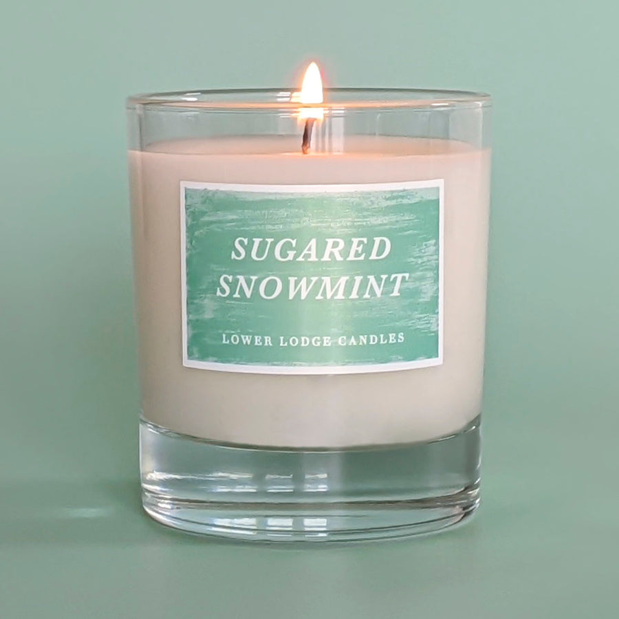Christmas Candle - Sugared Snowmint Scented Candle.