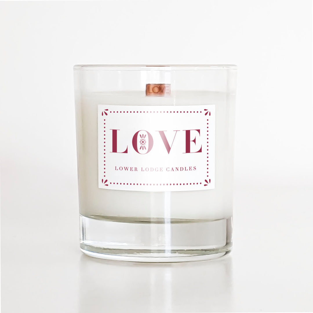 Love Wood Wick Luxury Scented Candle