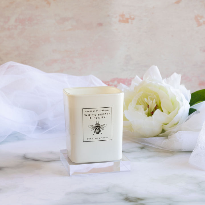 White Pepper & Peony Home Scented Candle