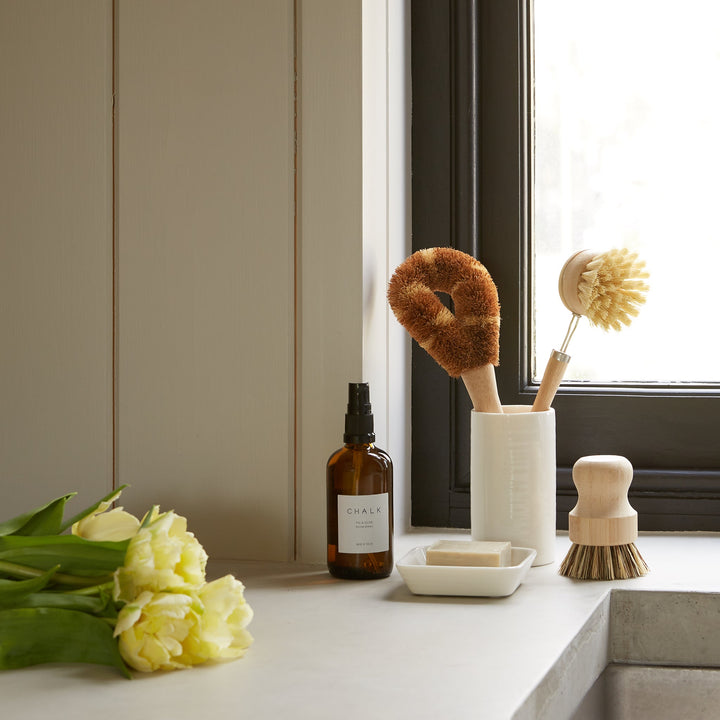 Chalk Fig & Olive Room & Pillow Spray in amber glass bottle 