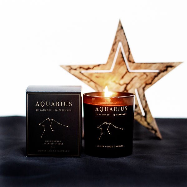 Aquarius Zodiac Candle - Home Cande - Lower Lodge Candles