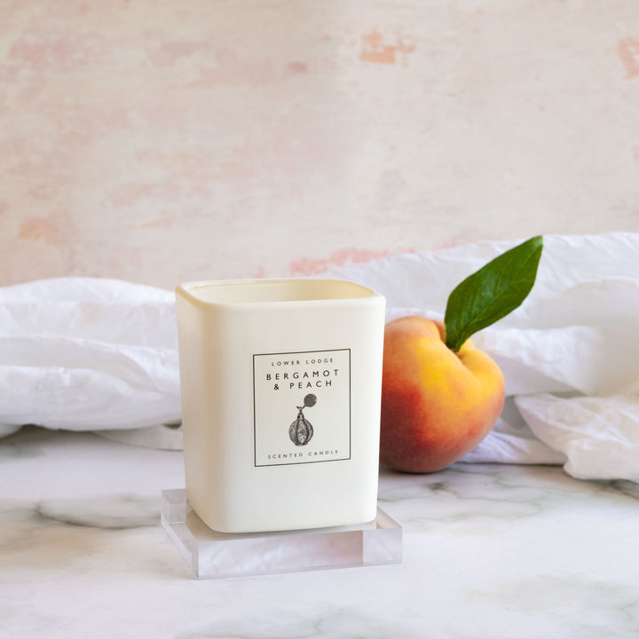 Bergamot & Peach Home Scented Candle - Home Candle - Lower Lodge Candles