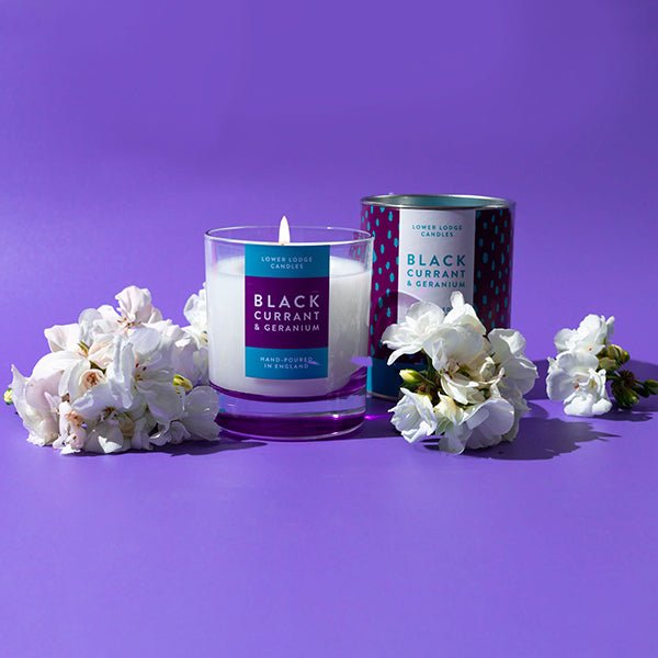 Blackcurrant & Geranium Home Scented Candle - Home Candle - Lower Lodge Candles