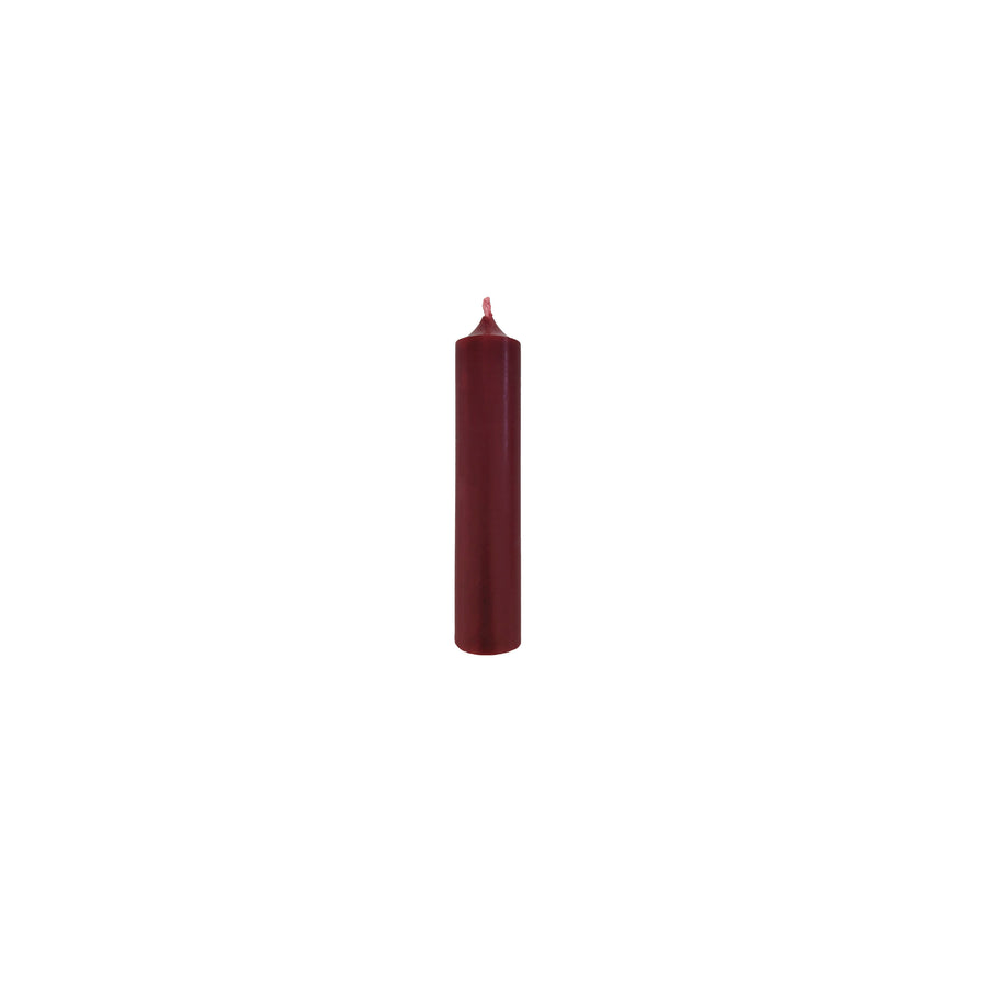 Dark Red Short Dinner Candle - Dinner Candle - Lower Lodge Candles